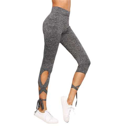 High Waist Crisscross Leggings